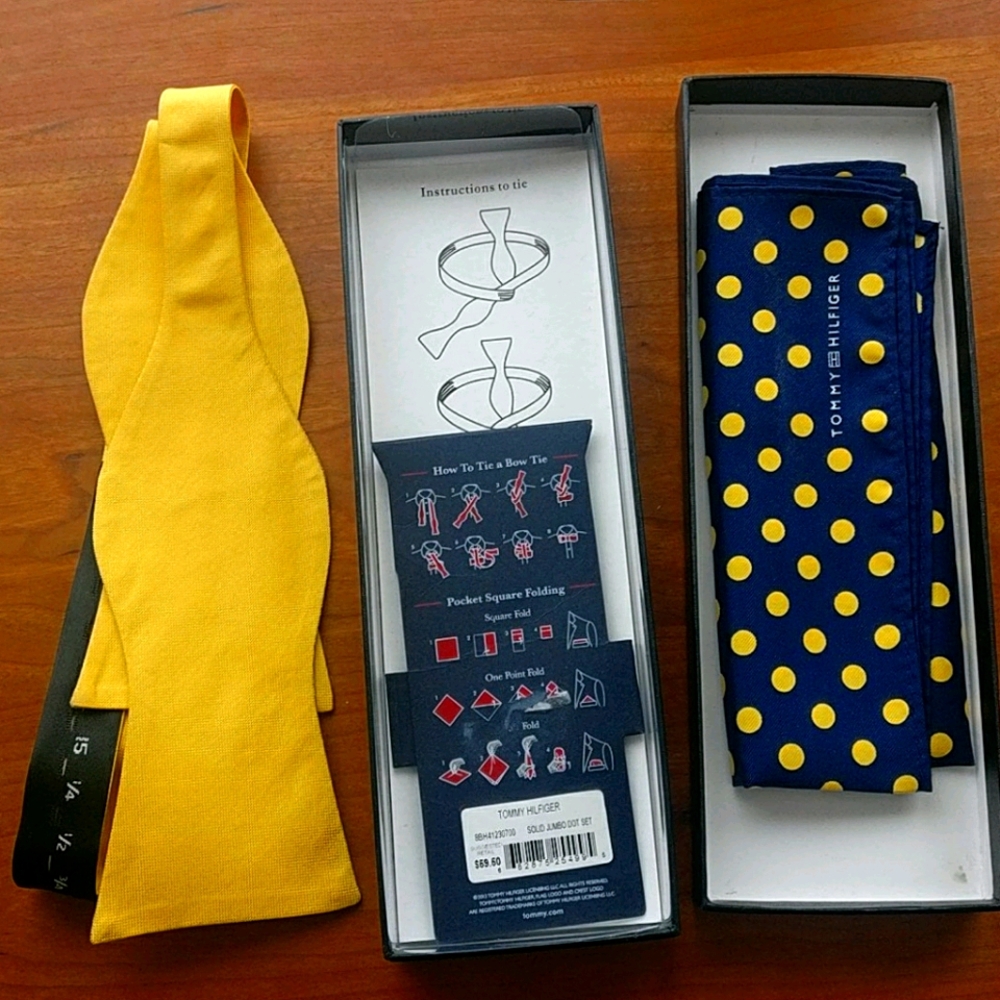 Hilfiger Bowtie and pocket square